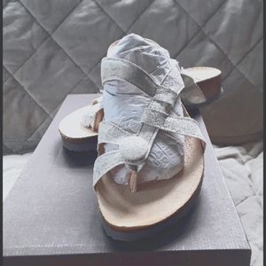 Think European leather sandals